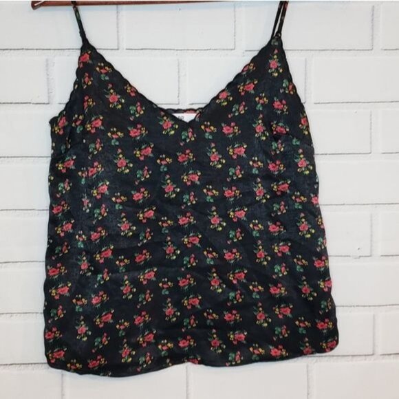 BP. Floral Scalloped Satin Camisole - Picture 2 of 7